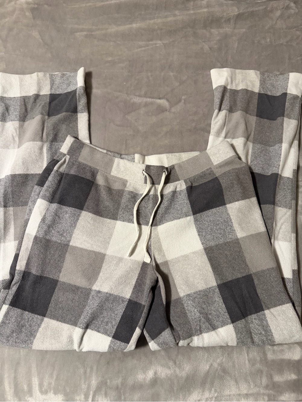 Old Navy Gray and White Plaid Lounge Pants